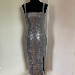 Party bodycon dress side slit